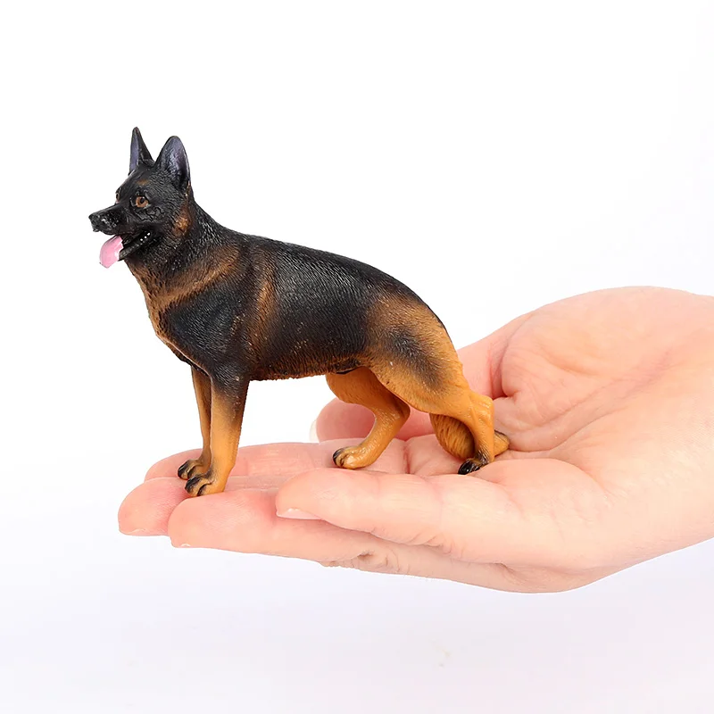 Wholesale Solid PVC Simulation Statue Model Dog Figures Animal Figurines Toys