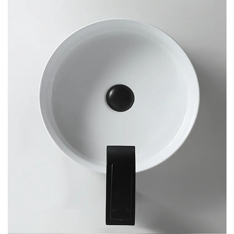 Bathroom Vessel Sink Hand Wash Basin Hot Sale Gold Oval Countertop Ceramic Black Red White Light Stone OEM Item Surface Packing