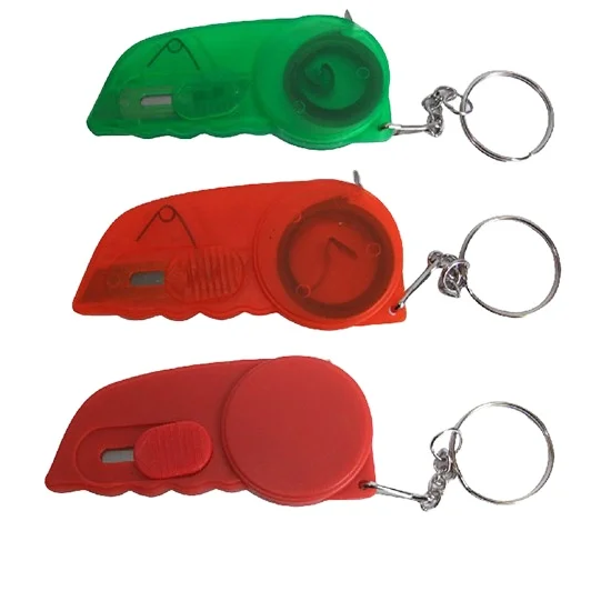 Pocket 2 in 1 Box Cutter with Tape Measure Keychain