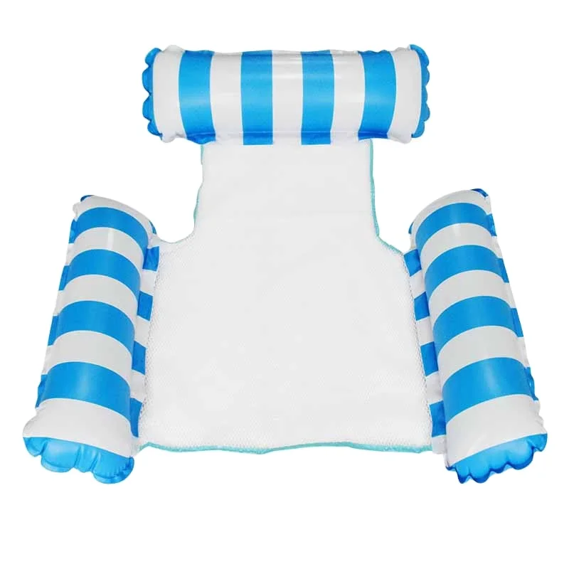 Hot sale PVC inflatable swimming pool water sea air mattress Kids Adult Portable Foldable Floating Lounger Chair S