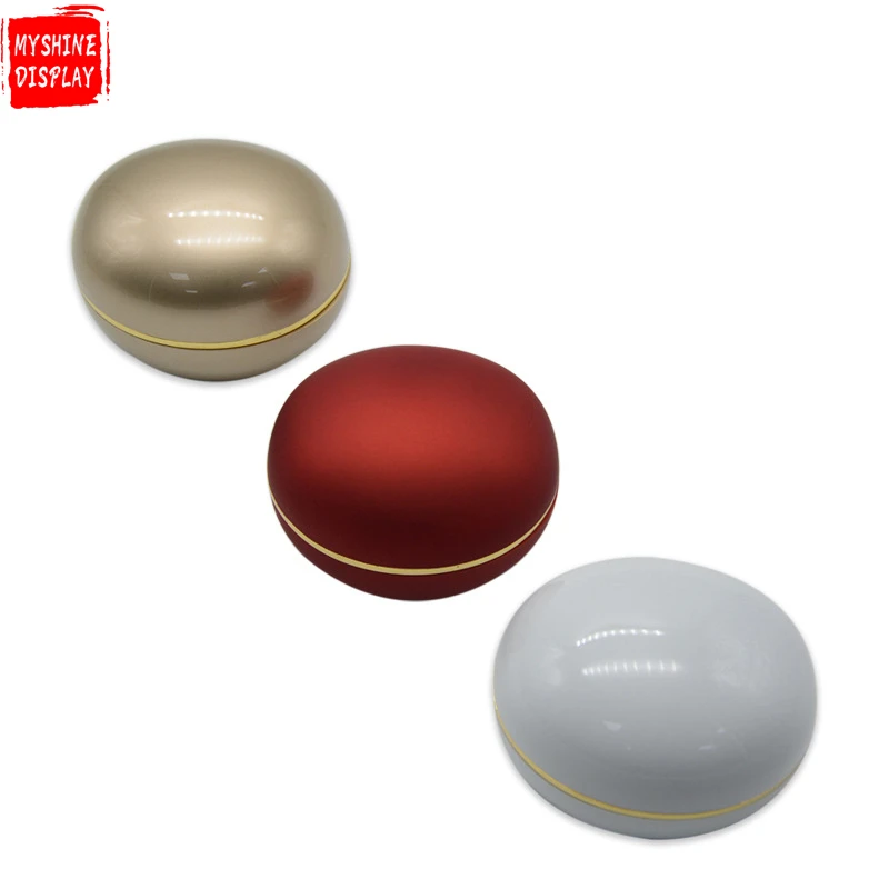 Creative diamond ring gift box high-end paint led light egg-shaped ring box jewelry box