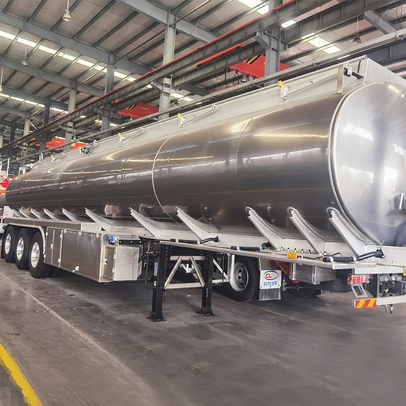 High Quality Stainless Steel Fuel Tank Semi Trailer Aluminum Alloy Oil Tanker Trailer