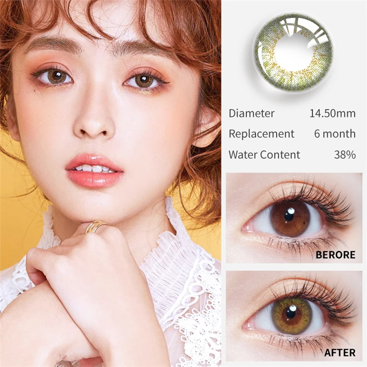 Aquarius Brown Color Eyecontacts 14.5mm Diameter Pupilentes Natural Color Contact Lens
