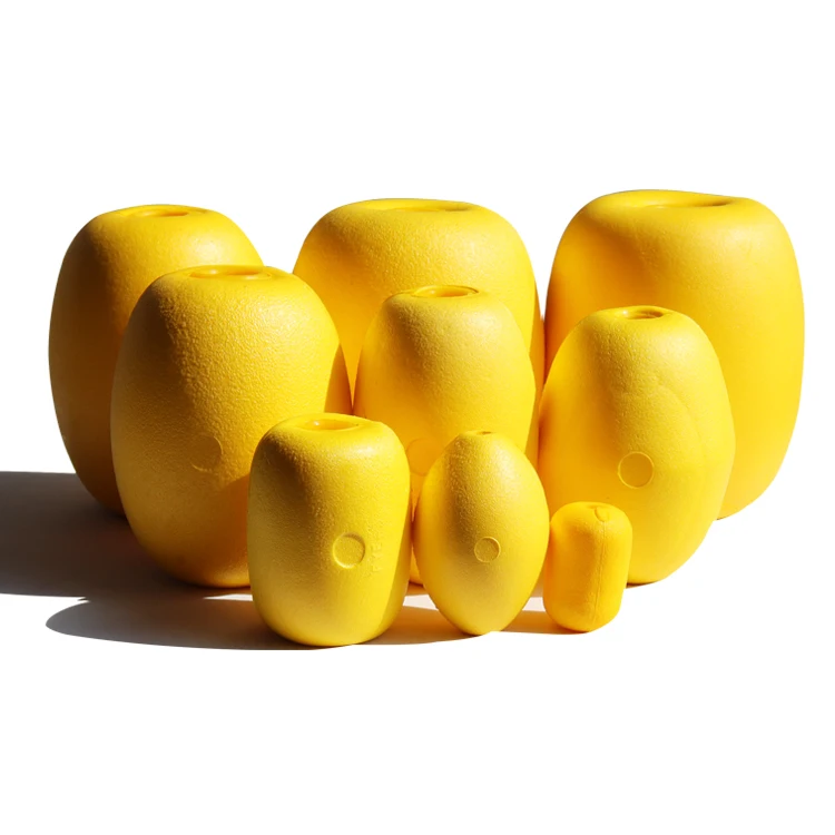 High quality HHE -20 Oval EVA Yellow Color Float Plastic Floating Light Buy Fishing Net Floats