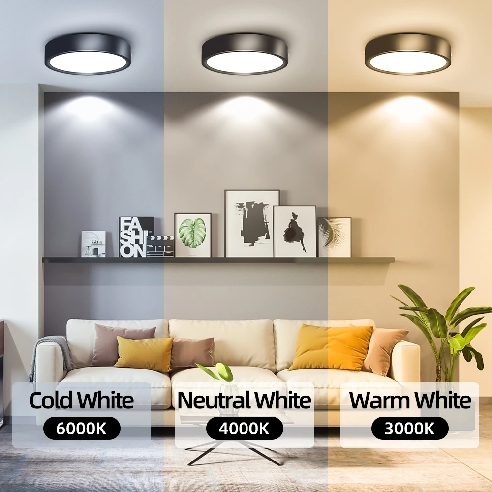 For Hotel Surface Mounted Dimmable Commercial Lighting Downlights Round Housing Living Room   Downlight/Led Downlight/Downlight