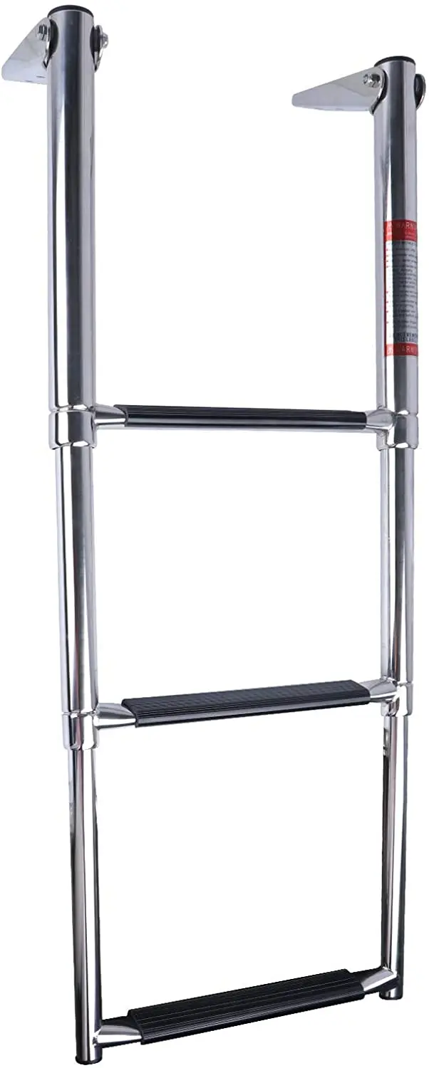 High quality 316 marine hardware stainless steel 3 step ladder for boat