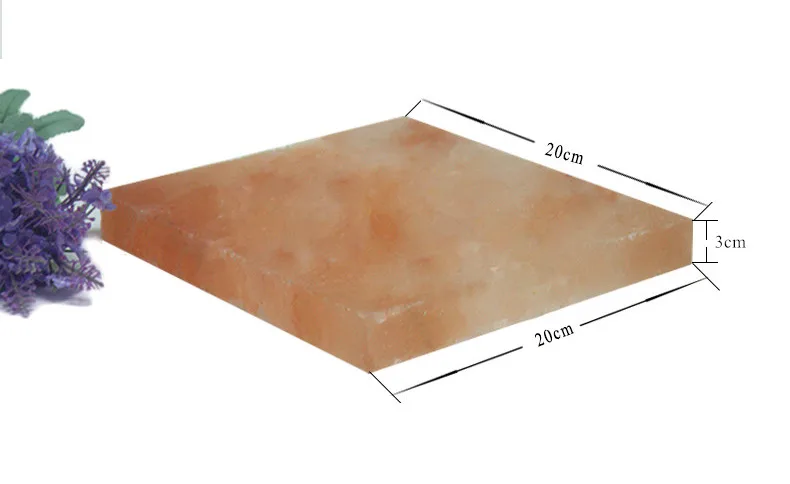 Natural Himalayan pink Salt Plate Slab /brick/tile BBQ With Stainless Steel Holder for Cooking