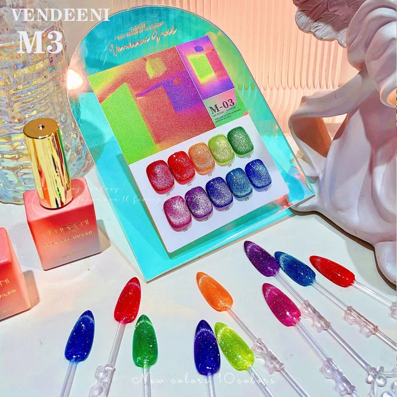 Vendeeni 10 Colors Cat Eye Gel Winter Style Wholesale Private Label Nail Supplies Nail Polish