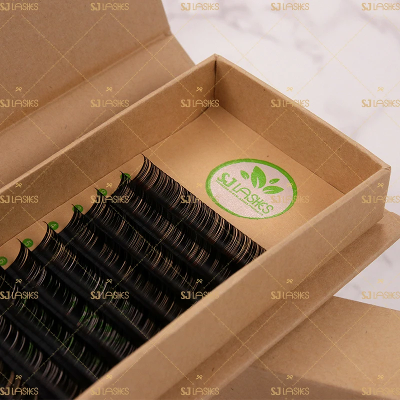 Volume Lash Extensions Cashmere Wholesale High-quality Matte Dark Black Hand Made Natural Synthetic Hair Mink Fur SJ Lashes Dd 6