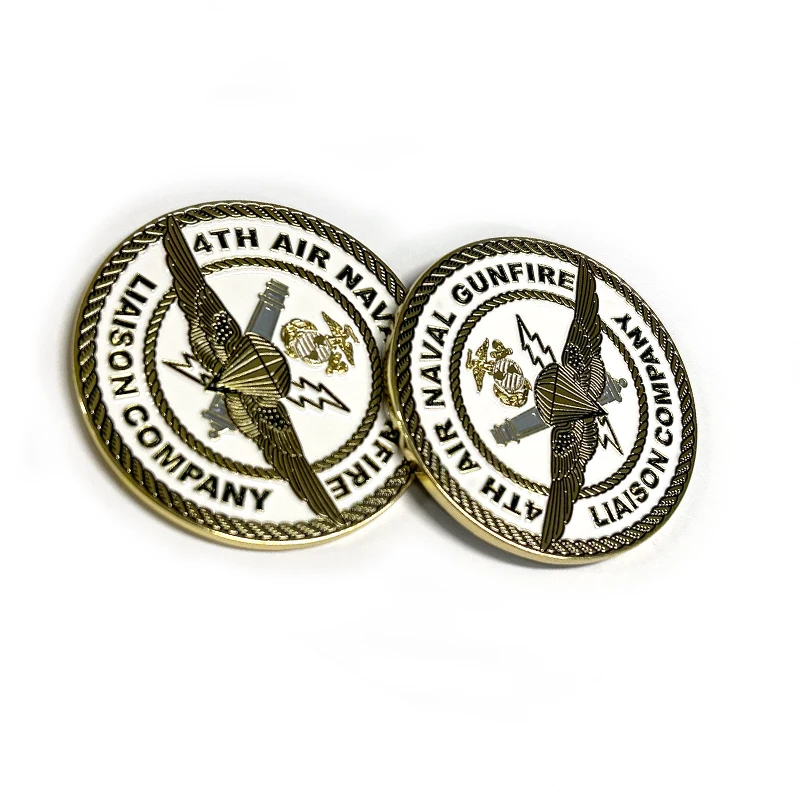 Fashion old enamel double-sided challenge metal anime gold and silver coin manufacturers