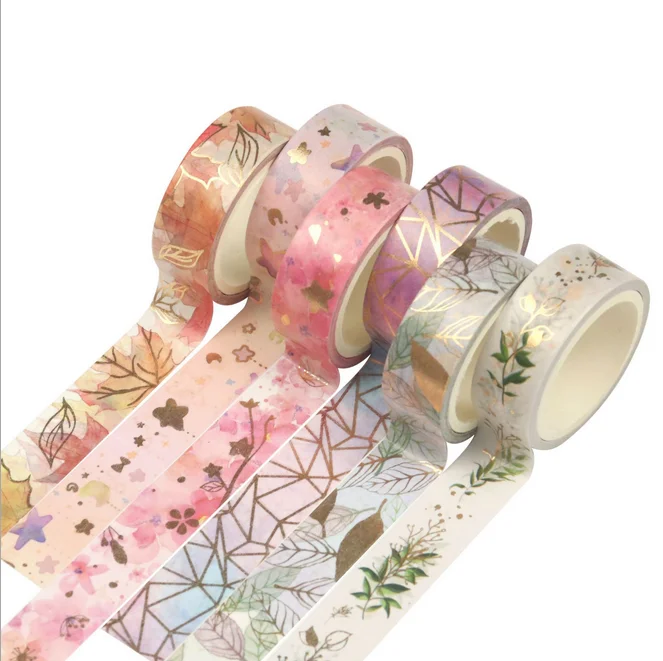 Gold foil washi custom colors self-adhesive tape