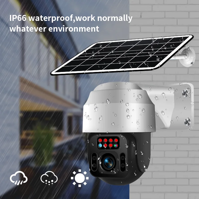 Q2 1080P Full Color Night Vision outdoor solar security camera 2MP  4G Solar Camera  Surveillance PTZ Camera Solar