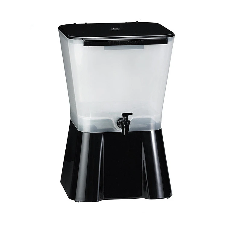 19L Juice Drink Plastic Cold Beverage Dispenser Plastic Square Restaurant Cold Beverage Dispenser