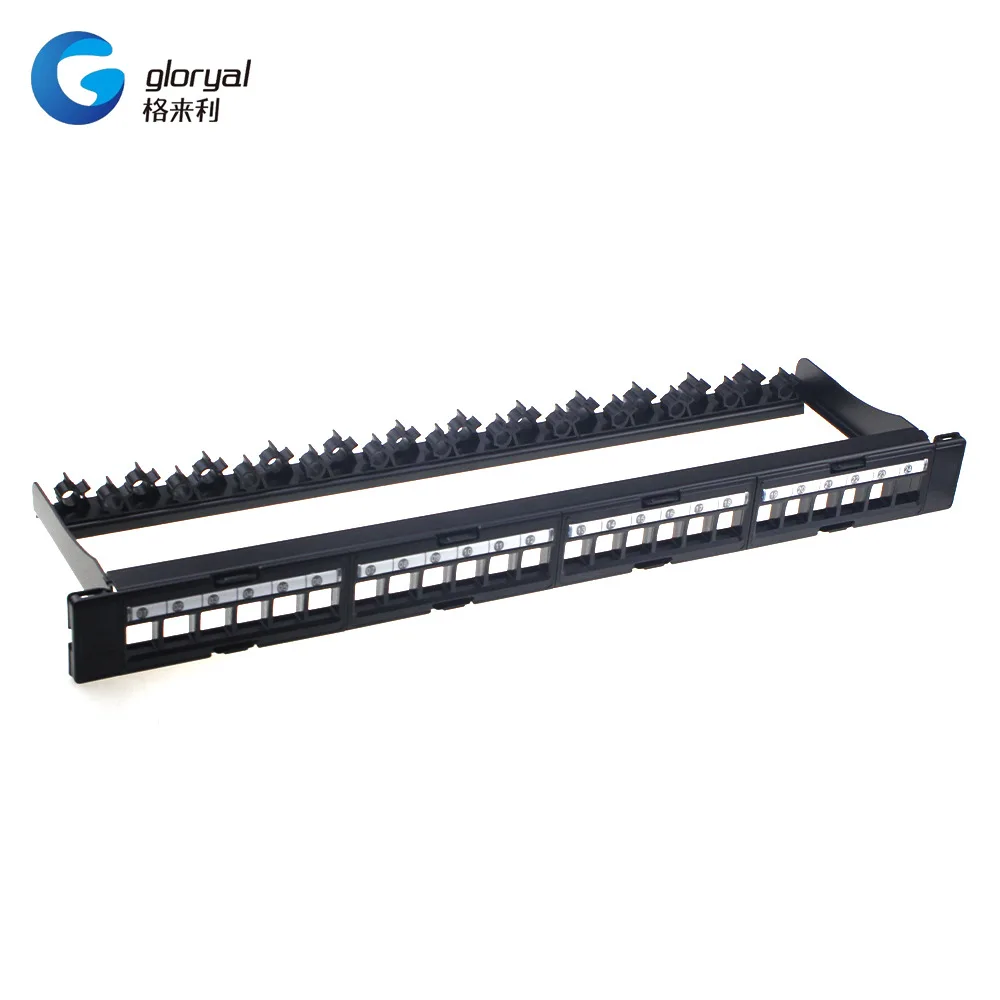 19 Inches Blank UTP 24 port patch panel each 6 port can dismountable