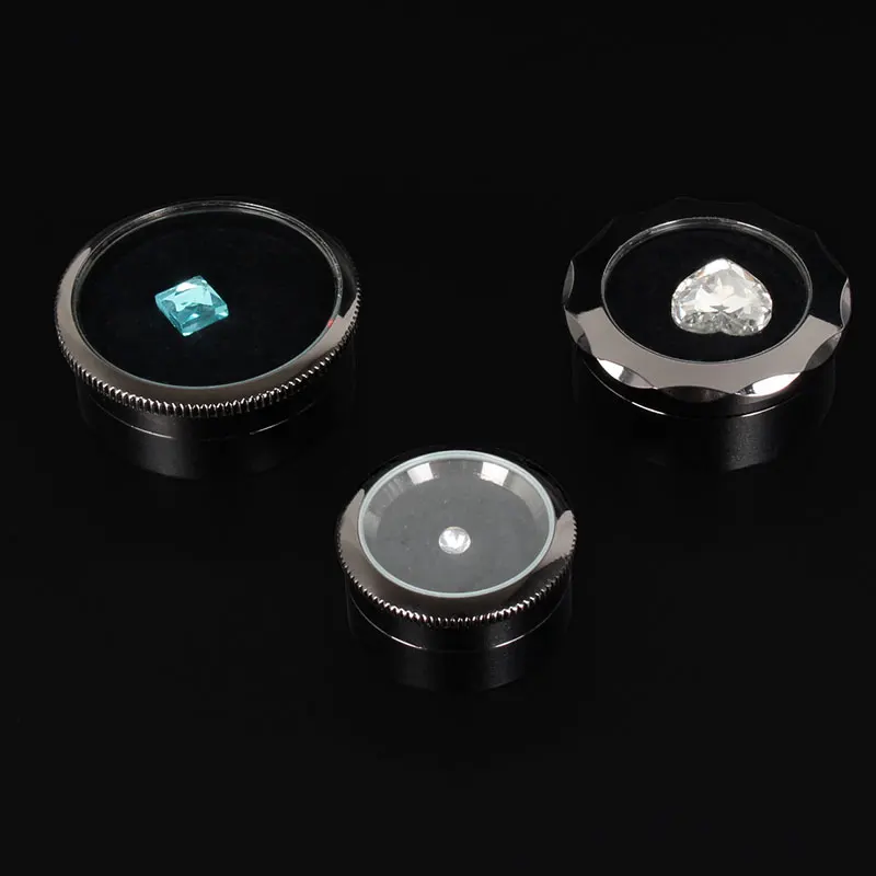 Wholesale Diamond Display Metal Case Stone Storage Box Gem Packaging