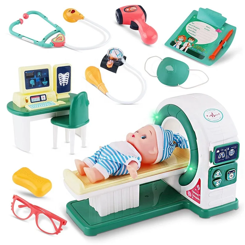 Doctor toys medical play set computed tomography with light/sound pretend doctors kit for kids