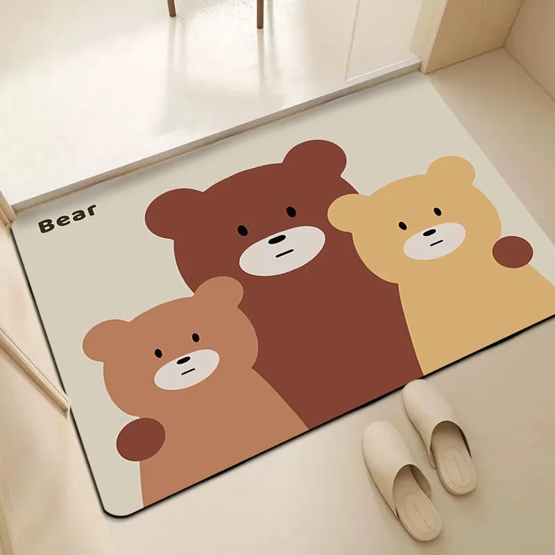 YFL high quality Environment Friendly cute Absorbent Bathroom Mat Living Room Bedroom Doormat