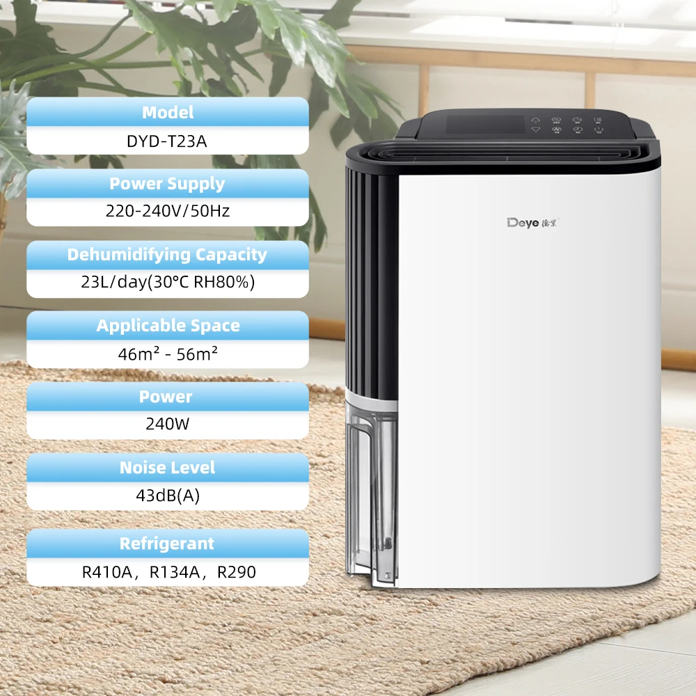 DYD-T23A 23L commerical air dehumidifier Custom Design Eco-friendly polar wind dehumidifier