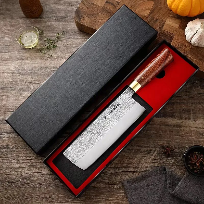 Forged 7 Inch Nakiri Knife High Carbon 5Cr15 Stainless Steel Vegetable Knife