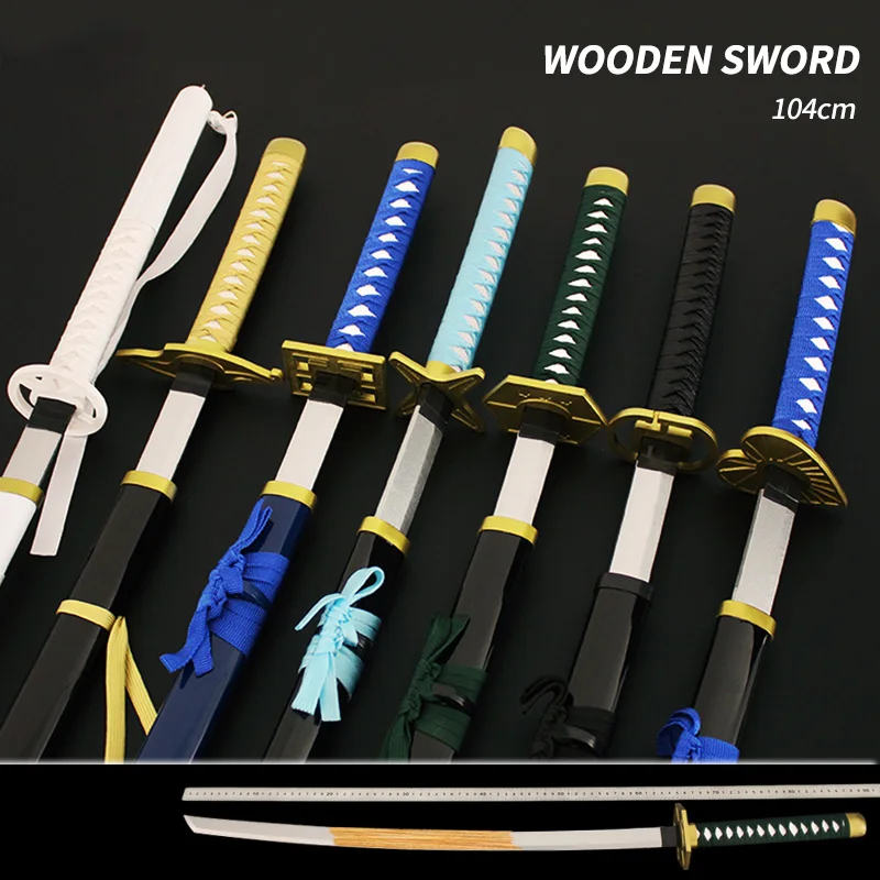 Katana Bleach Wooden Sword Detachable 104cm Secure Real Size Cosplay Manufacturer Japanese Anime