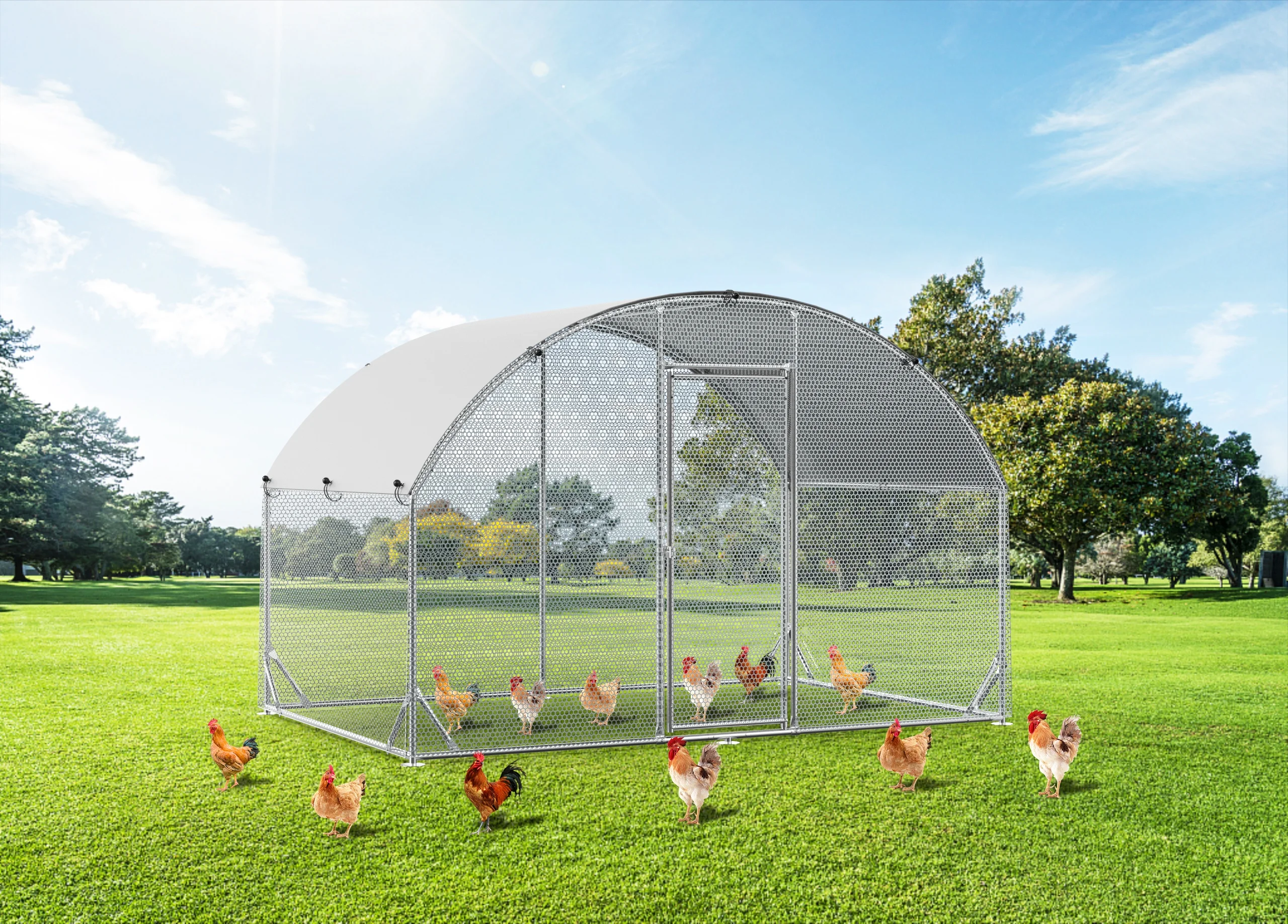 Chicken Coop Cage Pen Dog Kennel Duck House Large Metal New Product Chicken Farm Chicken House