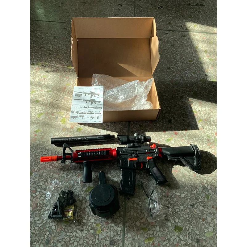 Electric M4A1 Gel Splatter Blaster Toy Gun Safe Bullet Blaster Gun Education Shooting M4A1 Toy Gun For Christmas Gift