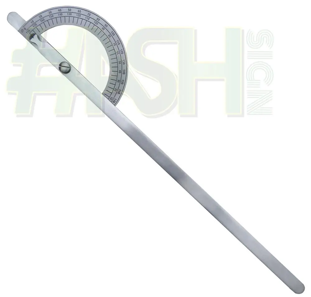 0-180 Degree Stainless Steel Protractor Goniometer Angle Finder Gauge 15cm Ruler / Goniometer 180 Degree Stainless Steel