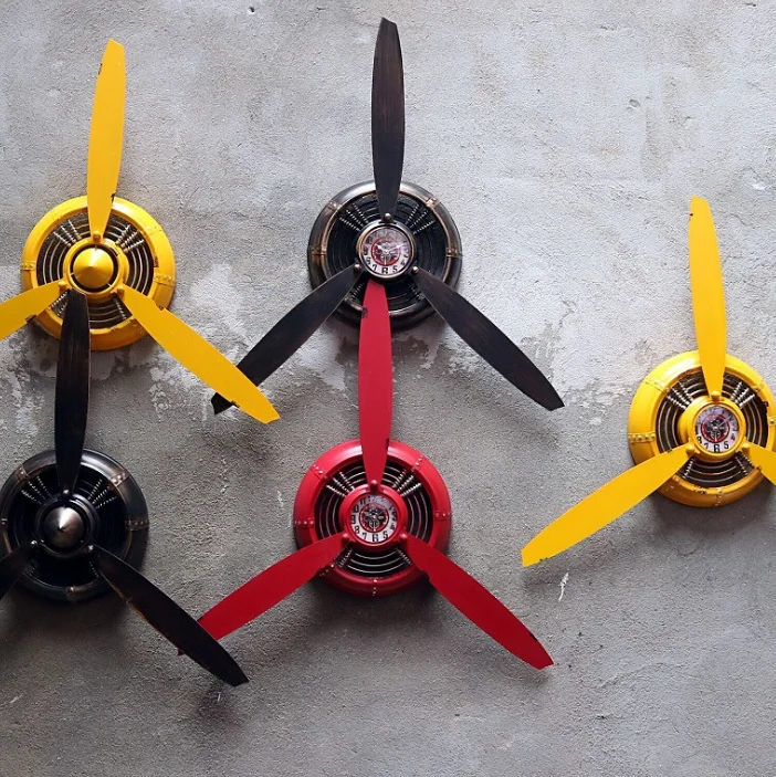 Retro industrial wind decoration airplane propeller wrought iron decoration