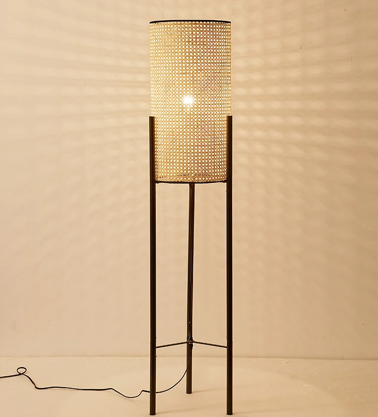 Modern Minimalist asian style bamboo Design floor lamp Home Decor Standing Lamp