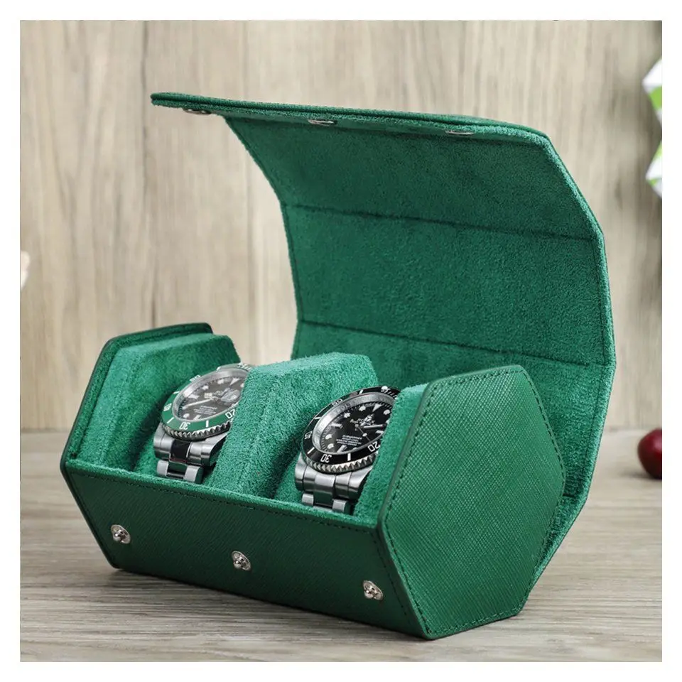 Top Master Design 1.1 High Quality Watch Luxury Wooden Case OEM Curved Case Watch Packaging Box PU Leather Gift Box