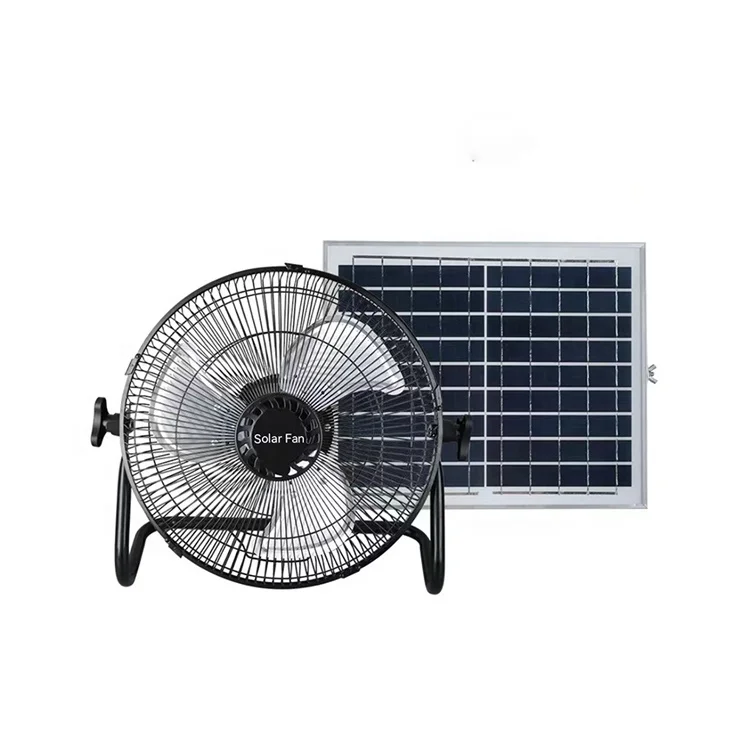 Charging Aluminium fan blade hot sale home desktop & floor 12000mah with USB charging port 15W 12inch solar chargeable fan