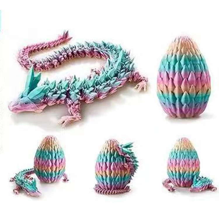 3D printed dragon egg divine dragon box sets with colorful decoration and creative trendy play gem dragon pendant handmade gifts
