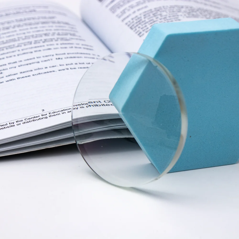 Factory Sale HMC Coating Clear Grey Brown Lens with High Index Progressive 1.74 Optical Resin Blue Light Reflection Single UV400