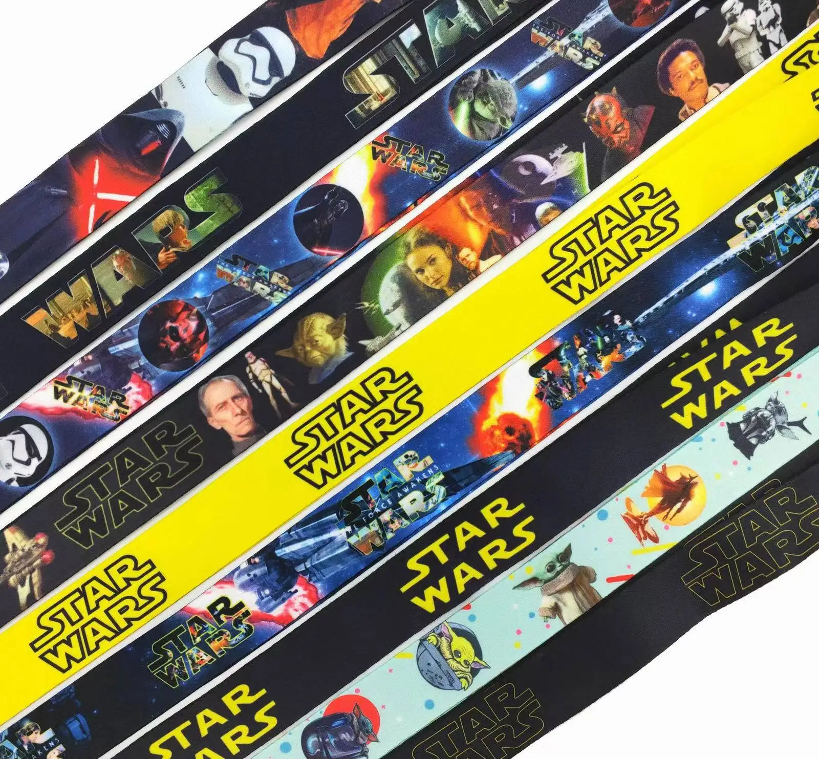 Anti-Lost Cut Cartoon Star Lanyard Soft Satin Wars Baby Yoda Lanyard Fashion Phone Card Neck Lanyards Wholesale Custom Strap