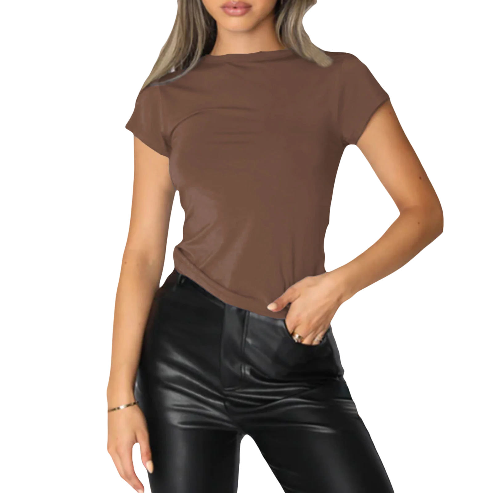 Women Solid Summer T-shirt Short Sleeve O-neck Casual Pullover Top New Lady Slim Fit Blouse Shirt