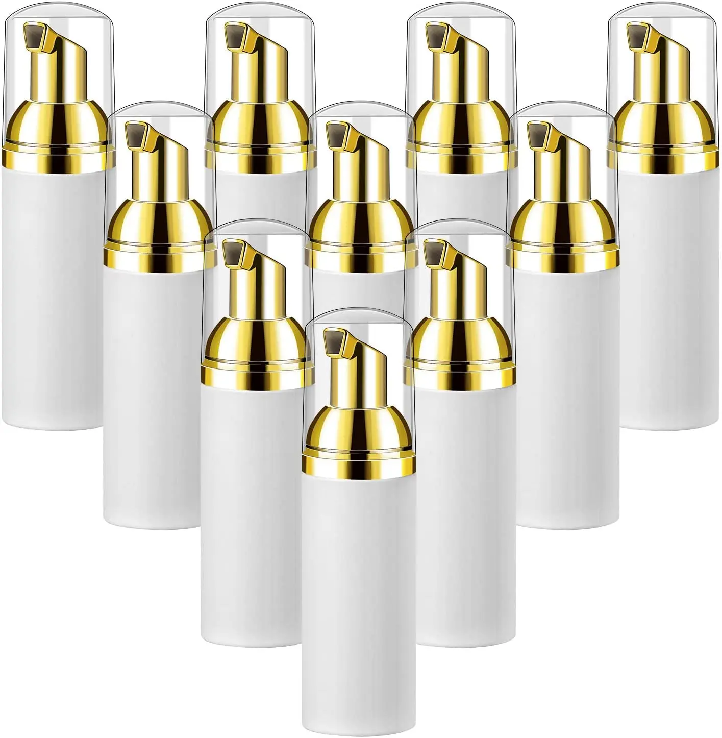 60ml 2oz gold Foam Dispenser Bottles Plastic BPA Free Refillable Container Mini Foaming Soap Dispenser Pump Bottle