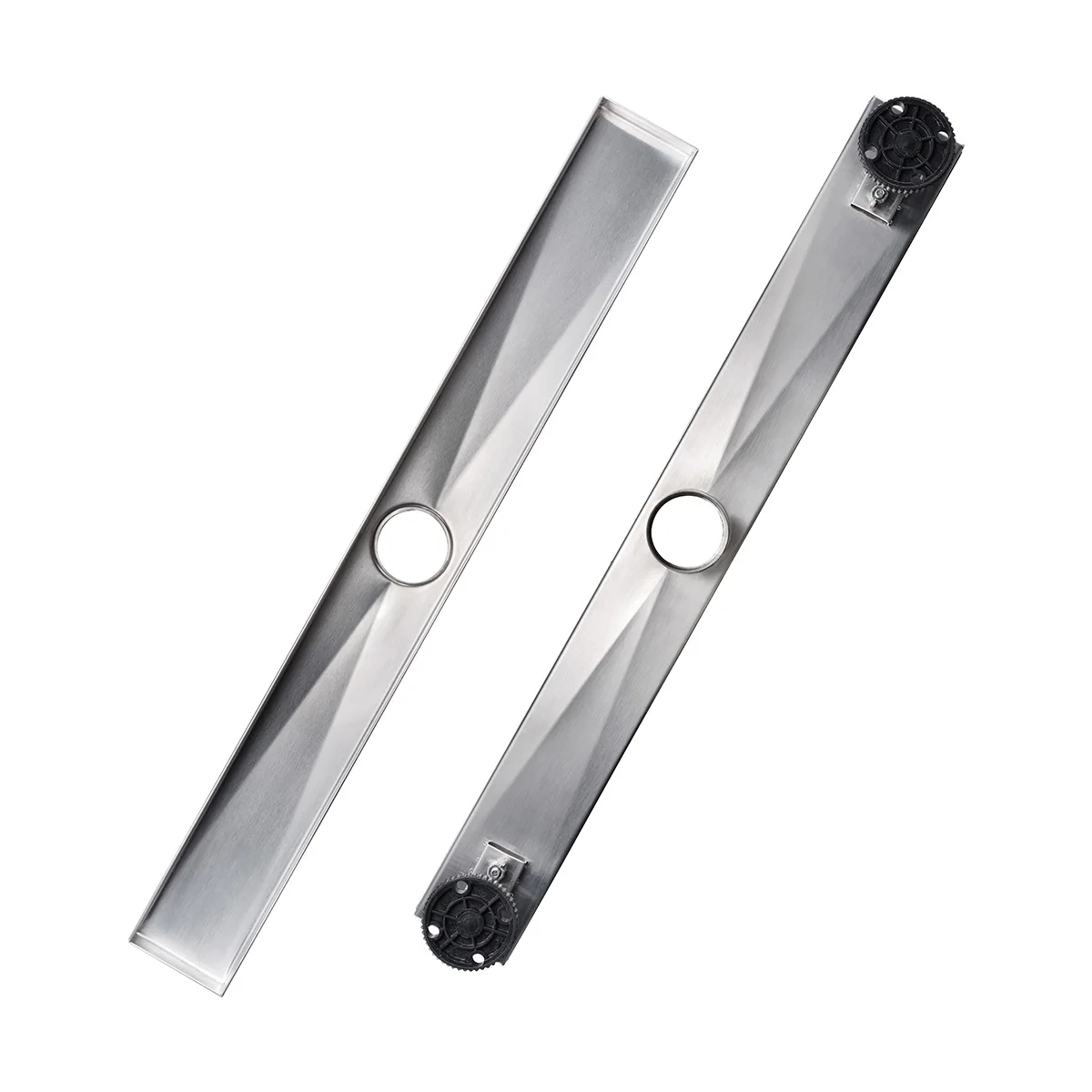 GEE-N Grate 304 Stainless Steel Trench Drains Adjustable Leveling Feet Bathroom Rectangular Hair Strainer Floor Drain