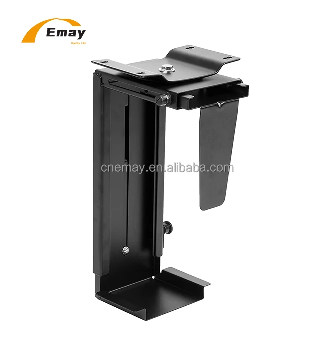 360 Free Rotating Metal CPU Holder Stand  Under Desk Electric Standing Desk Accessories Adjustable Height Computer Host Support