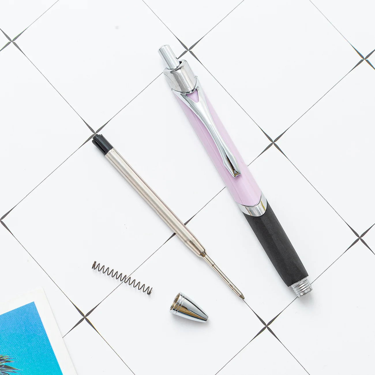 Personalized Rubber Grip Metal Promotion Customized Triangle Ball Point Pen With Logos