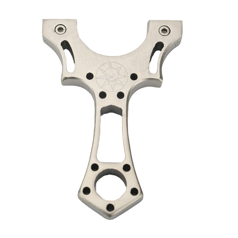 
Powerful Hunting Stainless Steel Slingshot For Outdoor Shooting Game Flat Rubber Band 