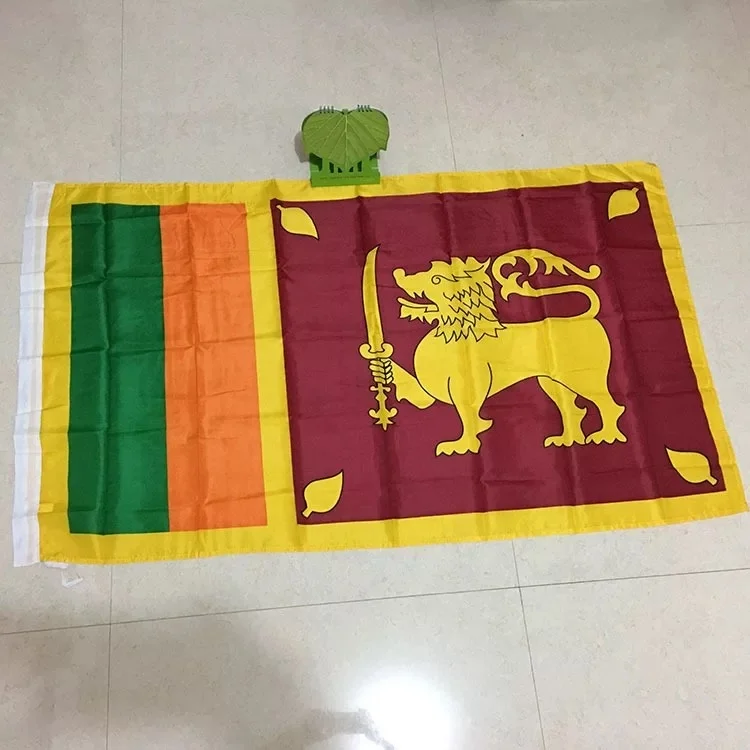 
Stock Sri Lanka national flag / Sri Lankan country flag banner 3x5 Ft 