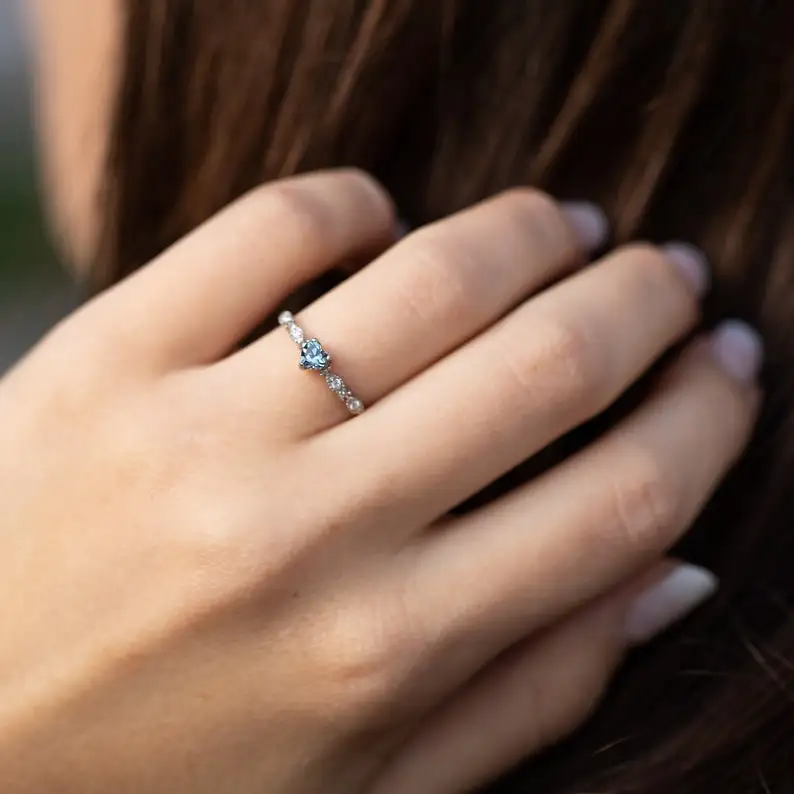 Beauty 925 Sterling Silver Clear Cubic Zircon Gold Plated Custom Fine Wholesale Moissanite Diamond Women Rings