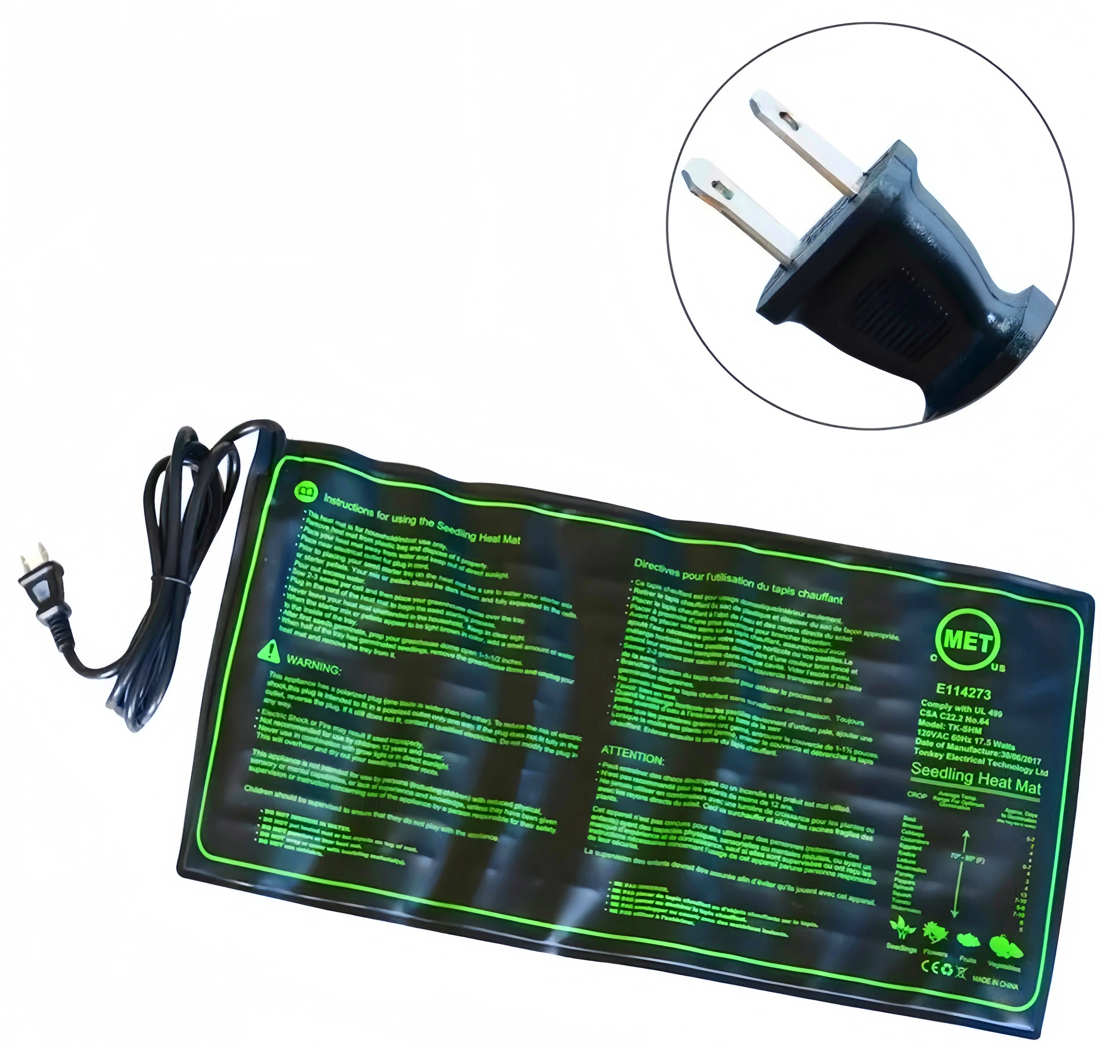 Waterproof PVC Heat Mat for Plant Propagation and Clone Seeding Clone Seeding Heat Mat