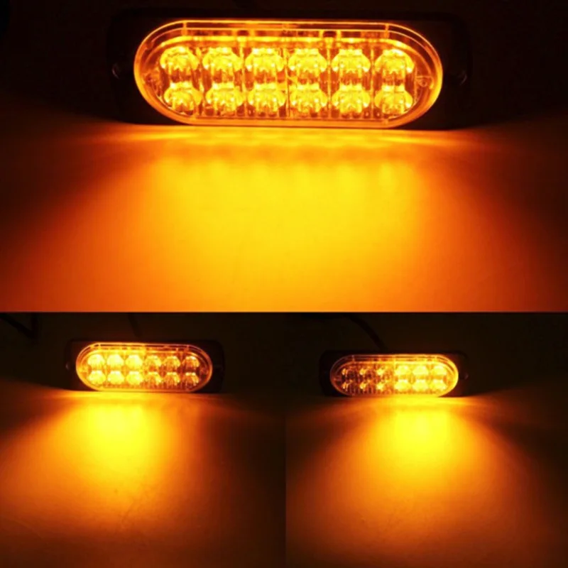 Universal 6 LED Side Marker Lights Super Bright Flashing Ultra Slim Front Rear Interior Tail Light Flashing For auto truck