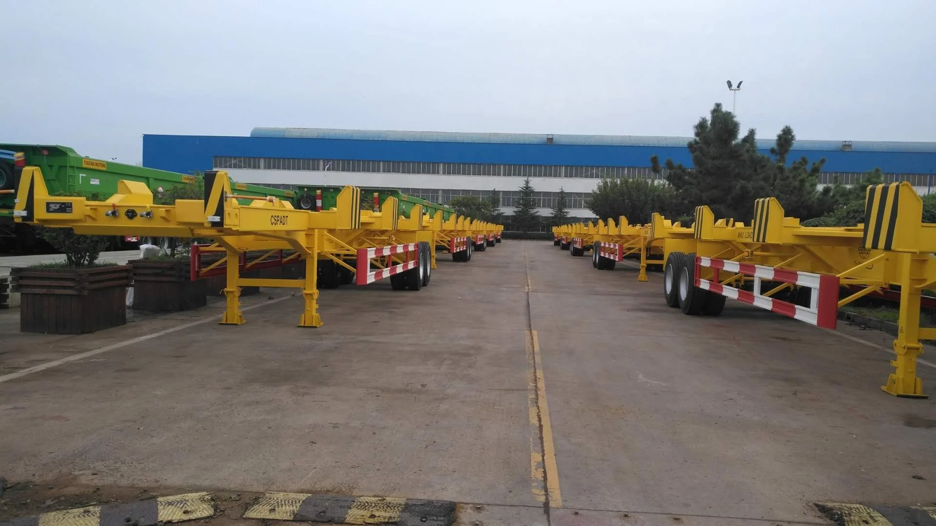 China CIMC 45ft  container  port yard terminal skeleton trailer
