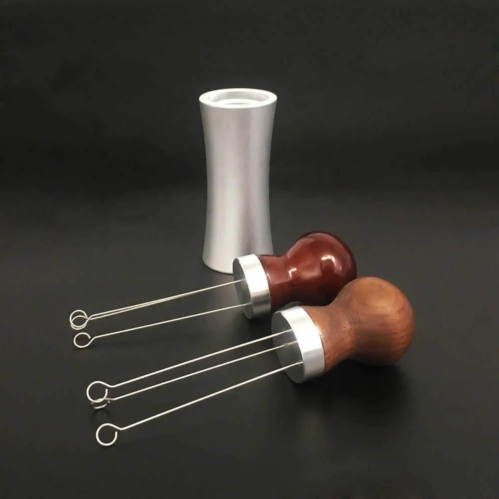 Home Cloth Powder Needle Stirring Powder Artifact Tool Stainless Steel Solid Wood Stirrer Cloth Powder Needle Holder
