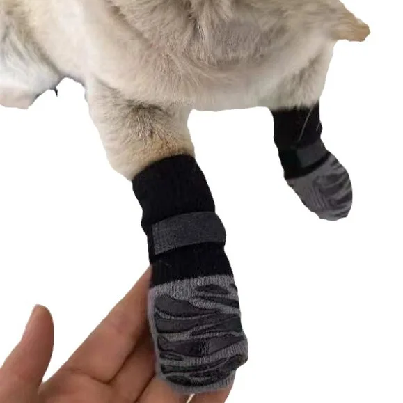 Non-Slip Dog Socks Booties Anti-Slip Dog Shoes for Hardwood Floors - Extra-Thick Grip Great for Dog Paw Protection