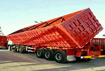 High Quality Tri Axle 60 Ton Hydraulic Dump Trailer Side Tipping Dump Semi-Trailer