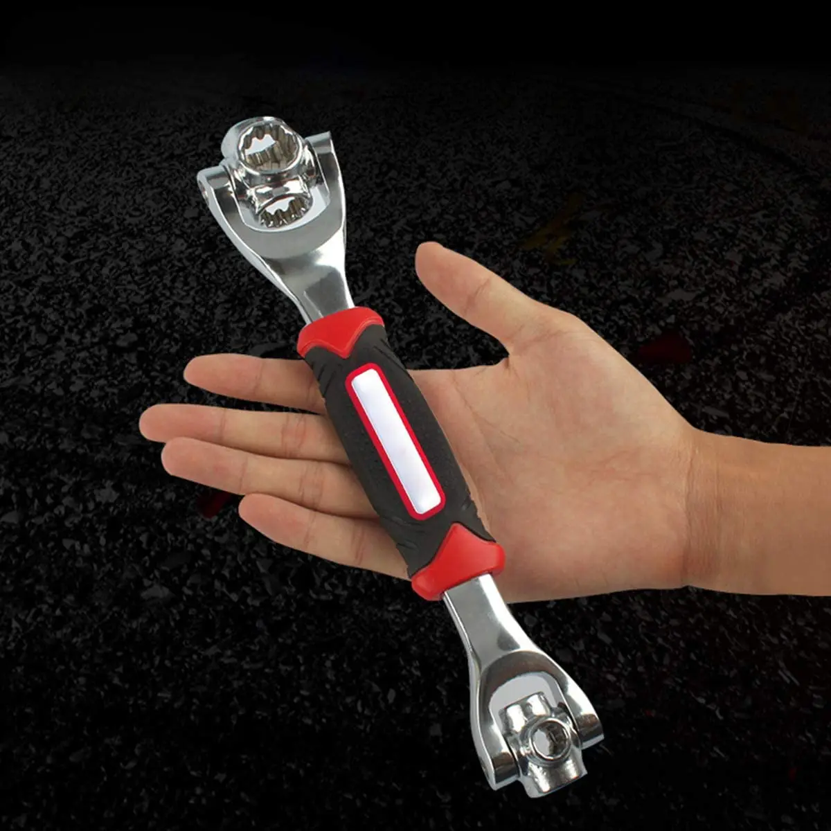 Multifunction adjustable spanner tool kit with 360 Degree Rotating Head 48 in 1 Socket Wrench