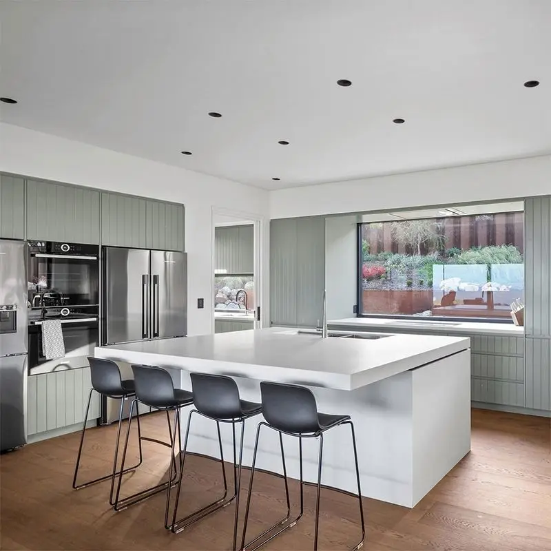 Modern Fashion Particle Board Kitchen Cabinet Second Hand Kitchen Cabinets Wood PVC Lacquer Kitchen Cabinet